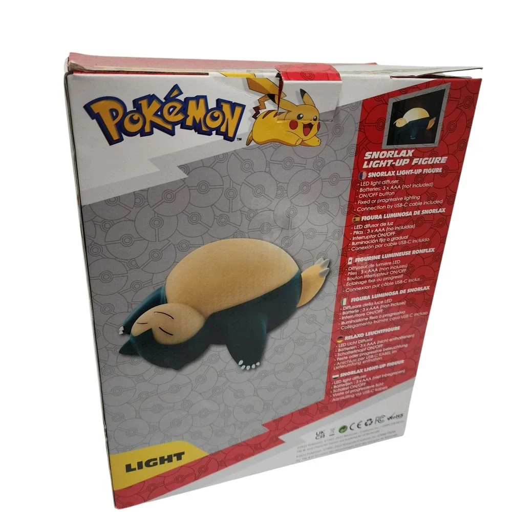 Pokemon Snorlax Light Up Figure‎ 10 Inch USB or Battery Powered
